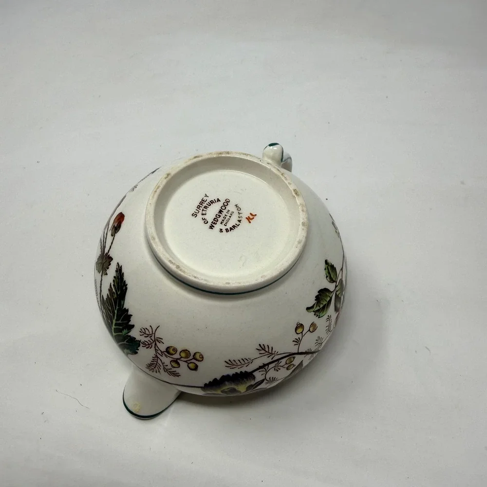 Wedgwood Surrey of Etruria Barlaston Creamer Pitcher Floral England Vintage